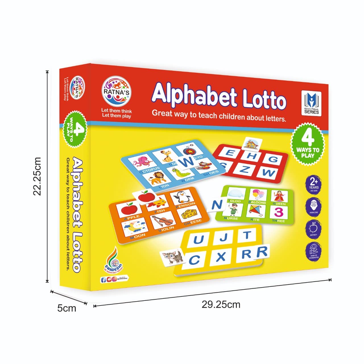 ratna's alphabet lotto great way to learn letters along with playing for preschool kids