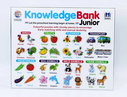 Knowledge Bank Junior | 32 Different Jigsaw Puzzle Combo for Kids 2+