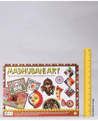 Ekta Madhubani Art Kit Brown - 17 Pieces