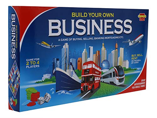 olympia games and toys olympia build your own business board game of buying, selling, renting, trading & mortgaging with laminated pvc board for kids, family & friends, fun & entertainment play
