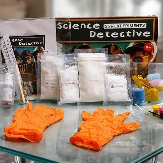 detective stem kit for kids 8+ | 25+ fun experiments educational toy | learning science activity kit