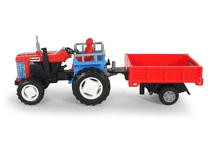CENTY Toys Tractor Trolley Tractor With Detachable Trolley - Trolley Lid Opens - Pull Back Action Color May Vary, 3-12 years