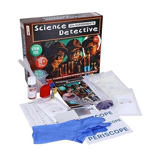 detective stem kit for kids 8+ | 25+ fun experiments educational toy | learning science activity kit