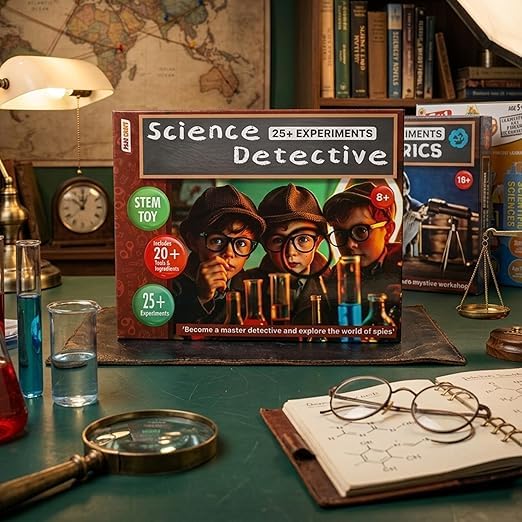 detective stem kit for kids 8+ | 25+ fun experiments educational toy | learning science activity kit