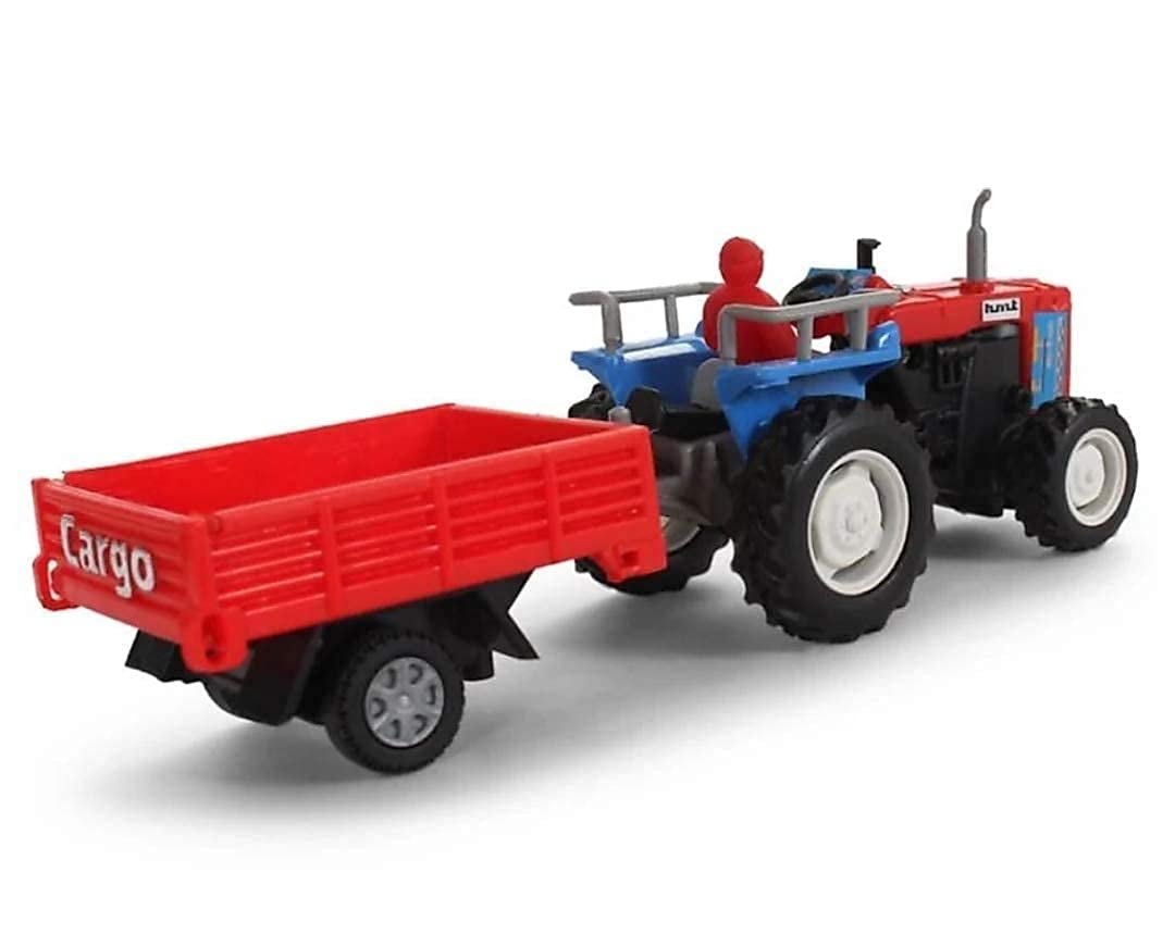 centy toys tractor trolley tractor with detachable trolley - trolley lid opens - pull back action color may vary, 3-12 years