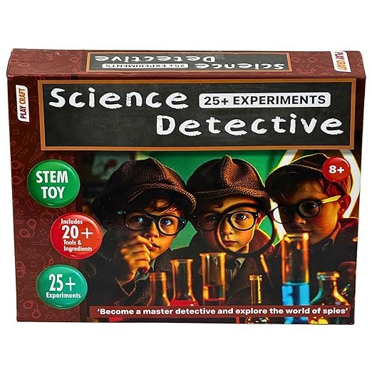 Detective STEM Kit for Kids 8+ | 25+ Fun Experiments Educational Toy | Learning Science Activity Kit