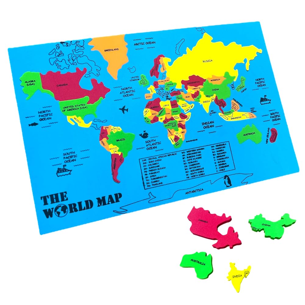 foam world map puzzle | learn countries, geography for kids, learning & educational toys, puzzles for kids ages 4+