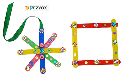 PEZYOX Creative Candy Craft Kit House of Gifts Satin Strips, Plastic Beads Craft kit Toys, Multicolour