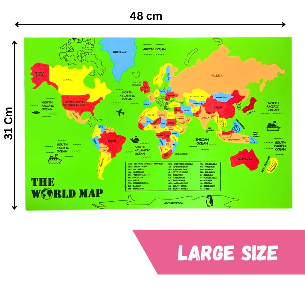 foam world map puzzle | learn countries, geography for kids, learning & educational toys, puzzles for kids ages 4+