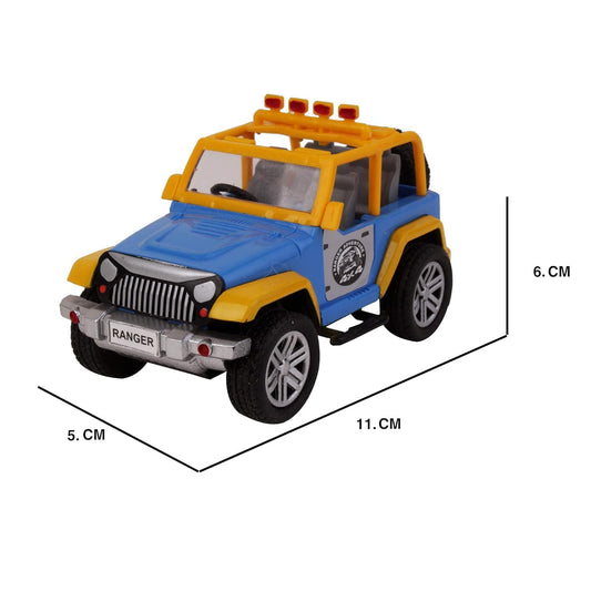 Ranger Adventure Multi Colour Jeep Toy for Kids – Pull-Back Action Car with Realistic Design, Off-Road Style SUV Toy Vehicle for Boys & Girls (3+ Years)