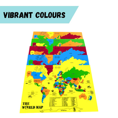 Foam World Map Puzzle | Learn Countries, Geography for Kids, Learning & Educational Toys, Puzzles for Kids Ages 4+