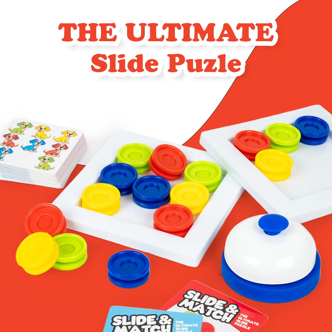 ratna's slide & match, color & pattern matching learning toys for kids 5+ years, kids montessori slide puzzle educational activity toy