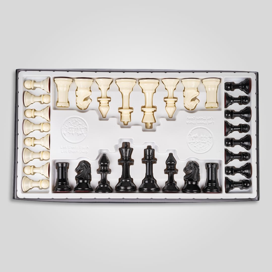 ratna's legend magnetic chess jumbo size foldable magnetic chess board set with magnetic pieces having storage case for each piece, board games for kids and adults (16.5x16.5 inches)
