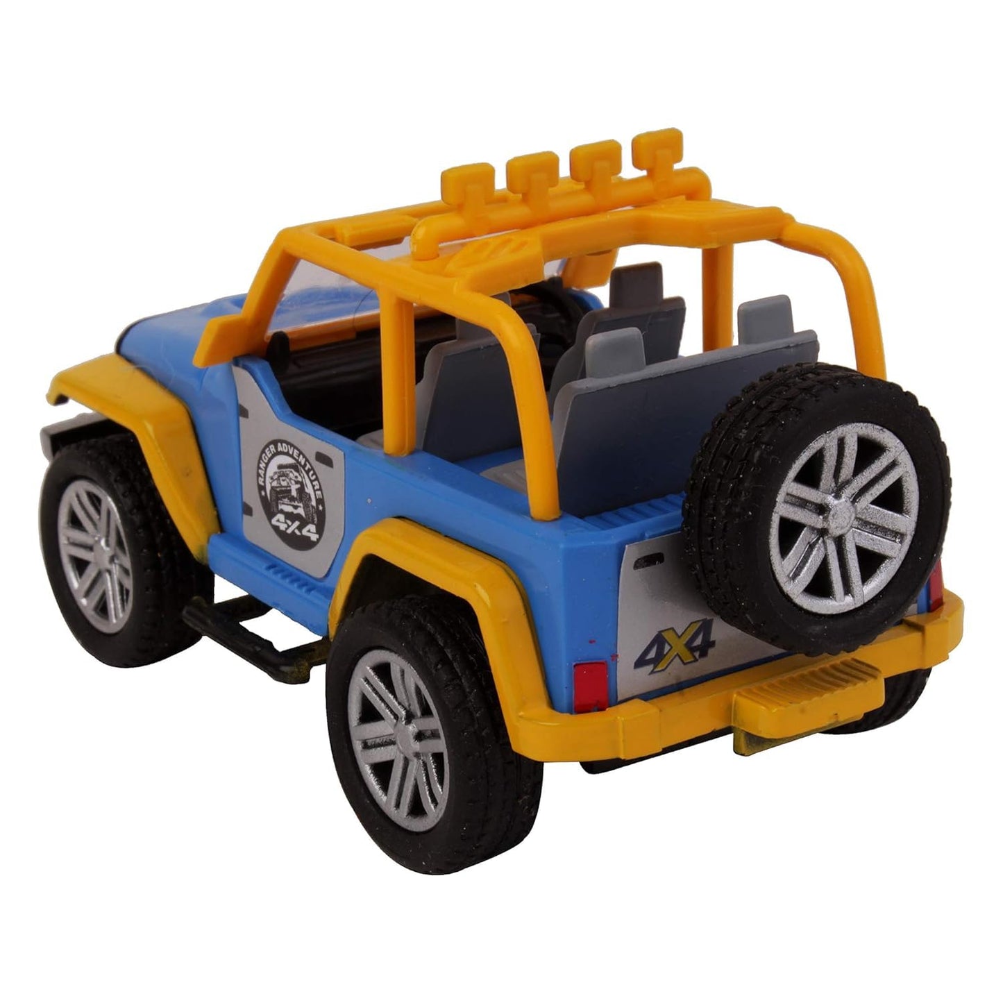 ranger adventure multi colour jeep toy for kids – pull-back action car with realistic design, off-road style suv toy vehicle for boys & girls (3+ years)