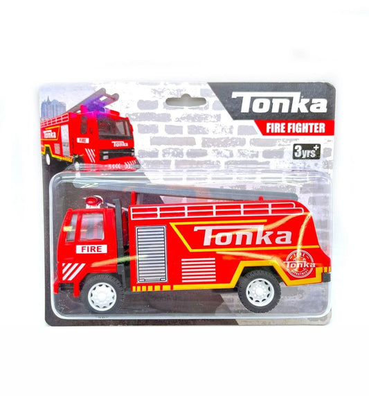 Centy Tonka Fire Fighter Toy in Pull Back Action for 3Y+ Red Colour