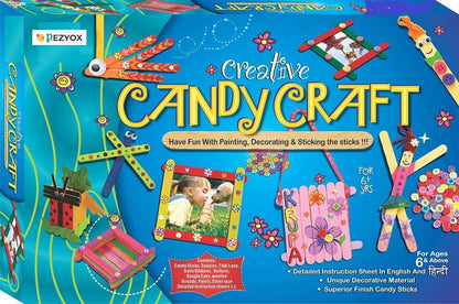 PEZYOX Creative Candy Craft Kit House of Gifts Satin Strips, Plastic Beads Craft kit Toys, Multicolour