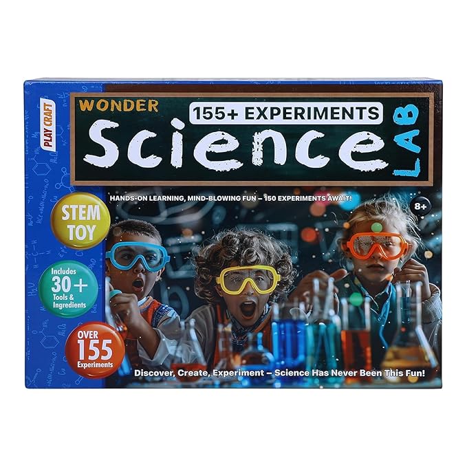 wonder science lab kit for kids | 155+ stem science experiments boys & girls age 8+ year
