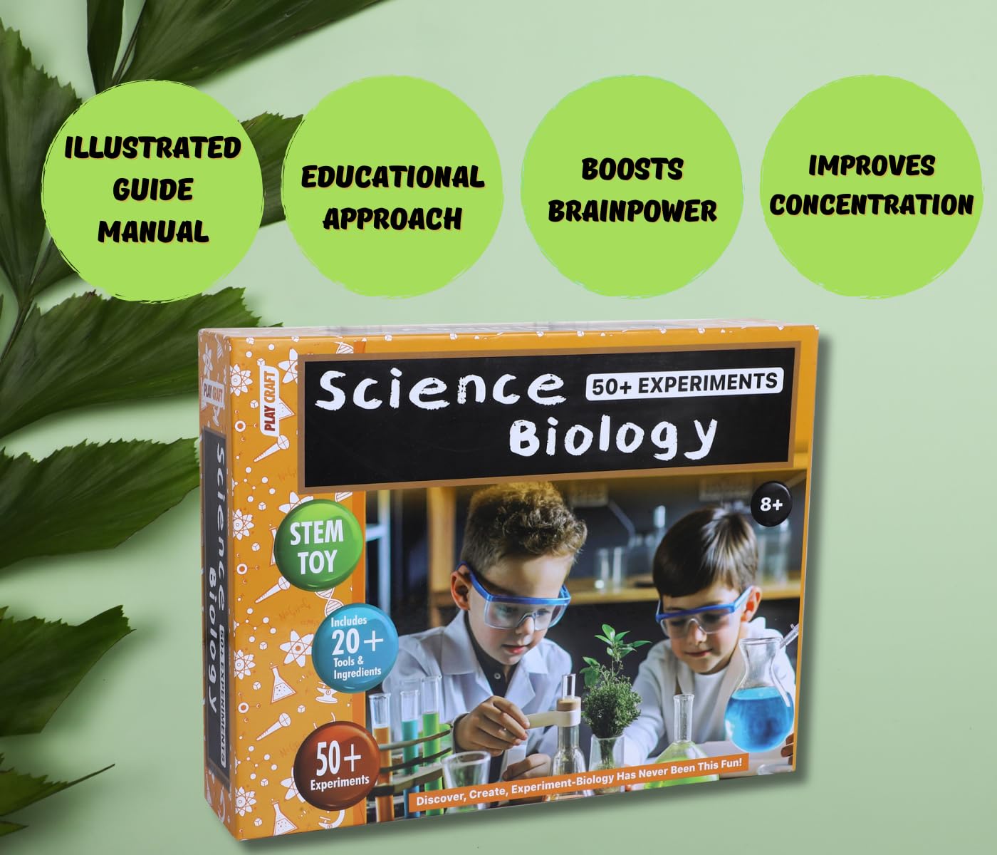 ekploe science biology | 50+ experiments for boys and girls science experiment toy kit for ages 8-14| stem learning educational toys | birthday gifts ideas for kids