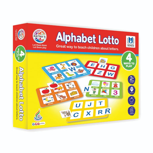 Ratna's Alphabet Lotto Great Way to Learn Letters Along with Playing for Preschool Kids