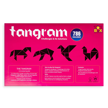 Tangram Puzzle 7 Pieces and 786 Patterns Educational Jigsaw Puzzle Game of Shapes for Mind Development of Kids