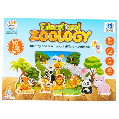 Ratna's Zoology to Create 3D Jungle with Printed Wooden Cutouts Learning & Educational Game for Kids & Toddlers