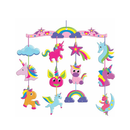 Ratnas Unicorn Stencil Art Wooden 2 in 1 DIY Craft Kit for Kids 5+
