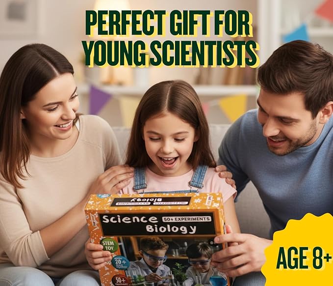 ekploe science biology | 50+ experiments for boys and girls science experiment toy kit for ages 8-14| stem learning educational toys | birthday gifts ideas for kids