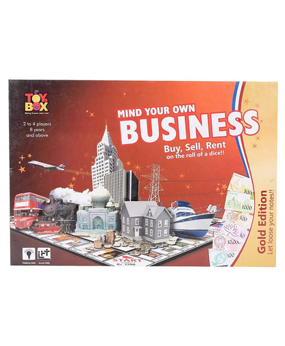 Toysbox Mind Your Own Business Board Game | Buy Sell Rent On The Roll Of A Dice For Kids | 8 Years +