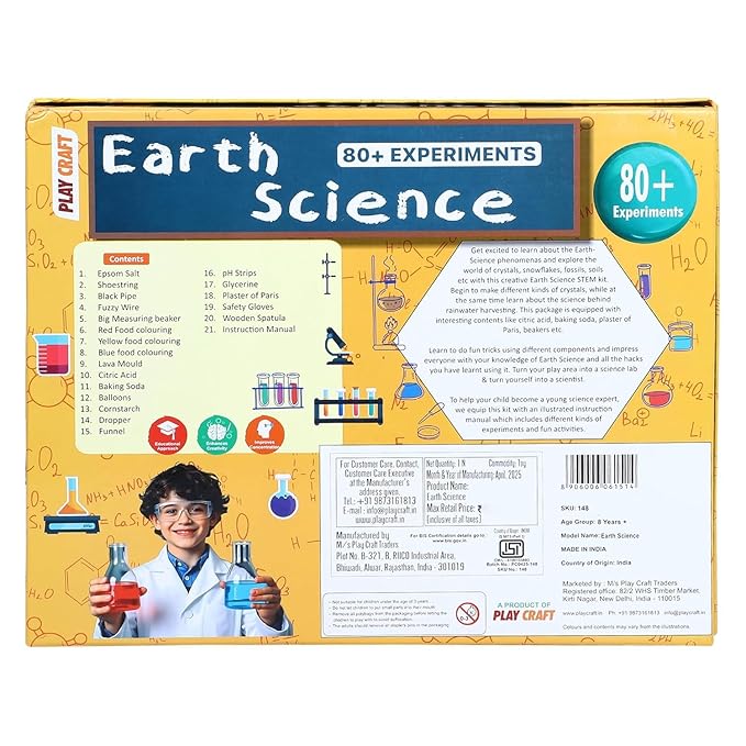 science experiments stem learner kit | earth science lab kit | learning & educational diy activity toy kit for ages 6+