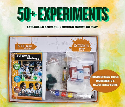 Ekploe Science Biology | 50+ Experiments for Boys and Girls Science Experiment Toy Kit for Ages 8-14| STEM Learning Educational Toys | Birthday Gifts Ideas for Kids