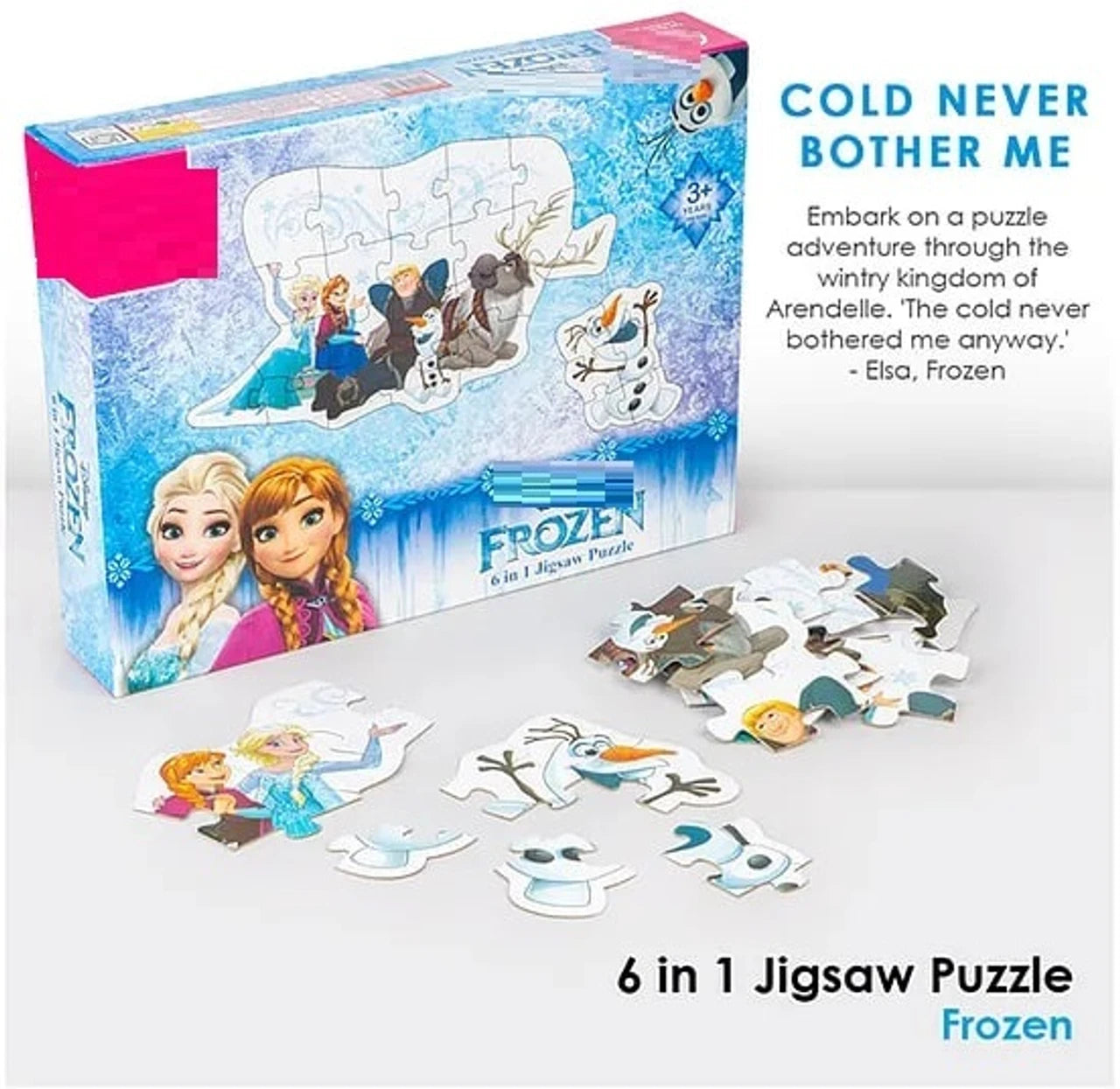 zokato frozen 6 in 1 jigsaw puzzle- 72 pieces (72 pieces)