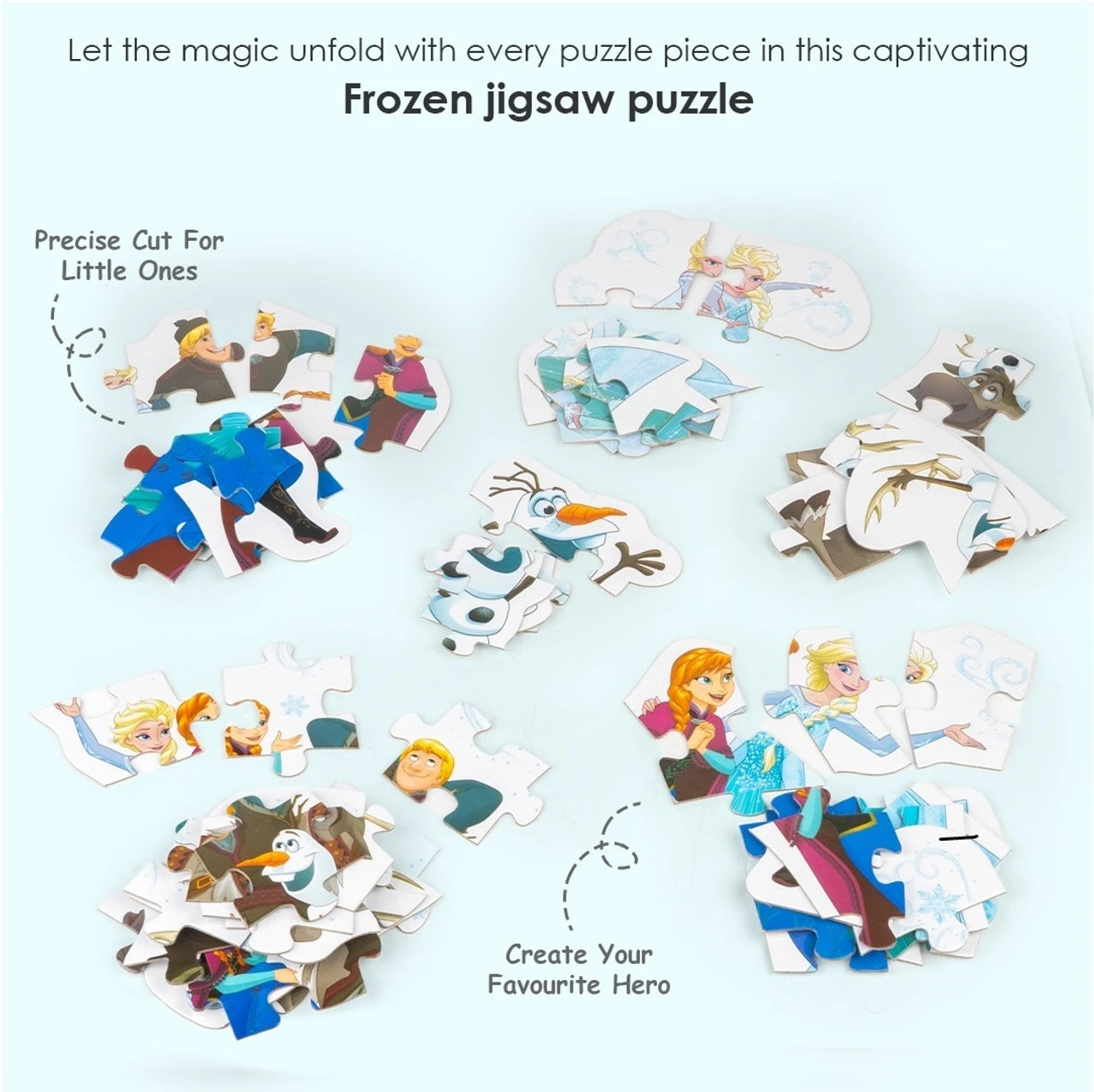 zokato frozen 6 in 1 jigsaw puzzle- 72 pieces (72 pieces)