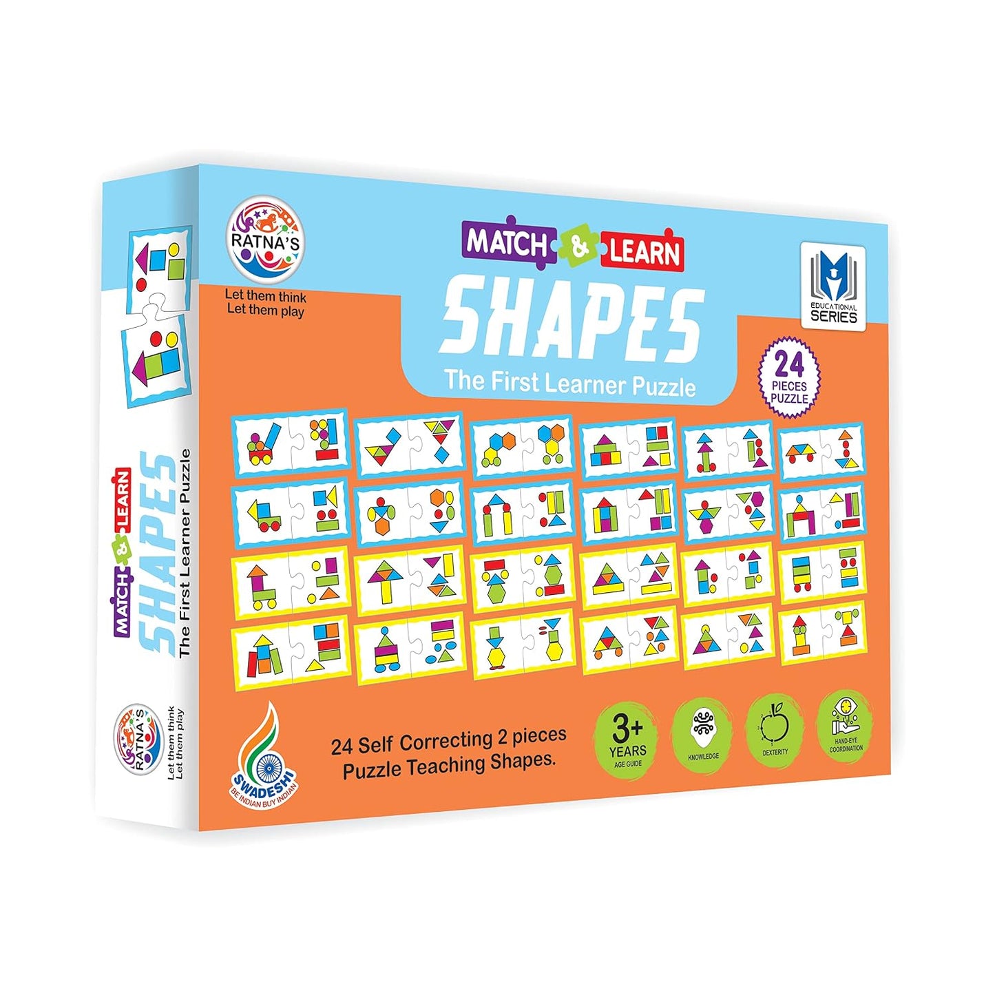 ratna's educational jigsaw puzzle range for kids (match the shapes)