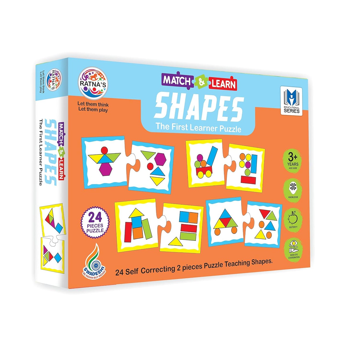 ratna's educational jigsaw puzzle range for kids (match the shapes)