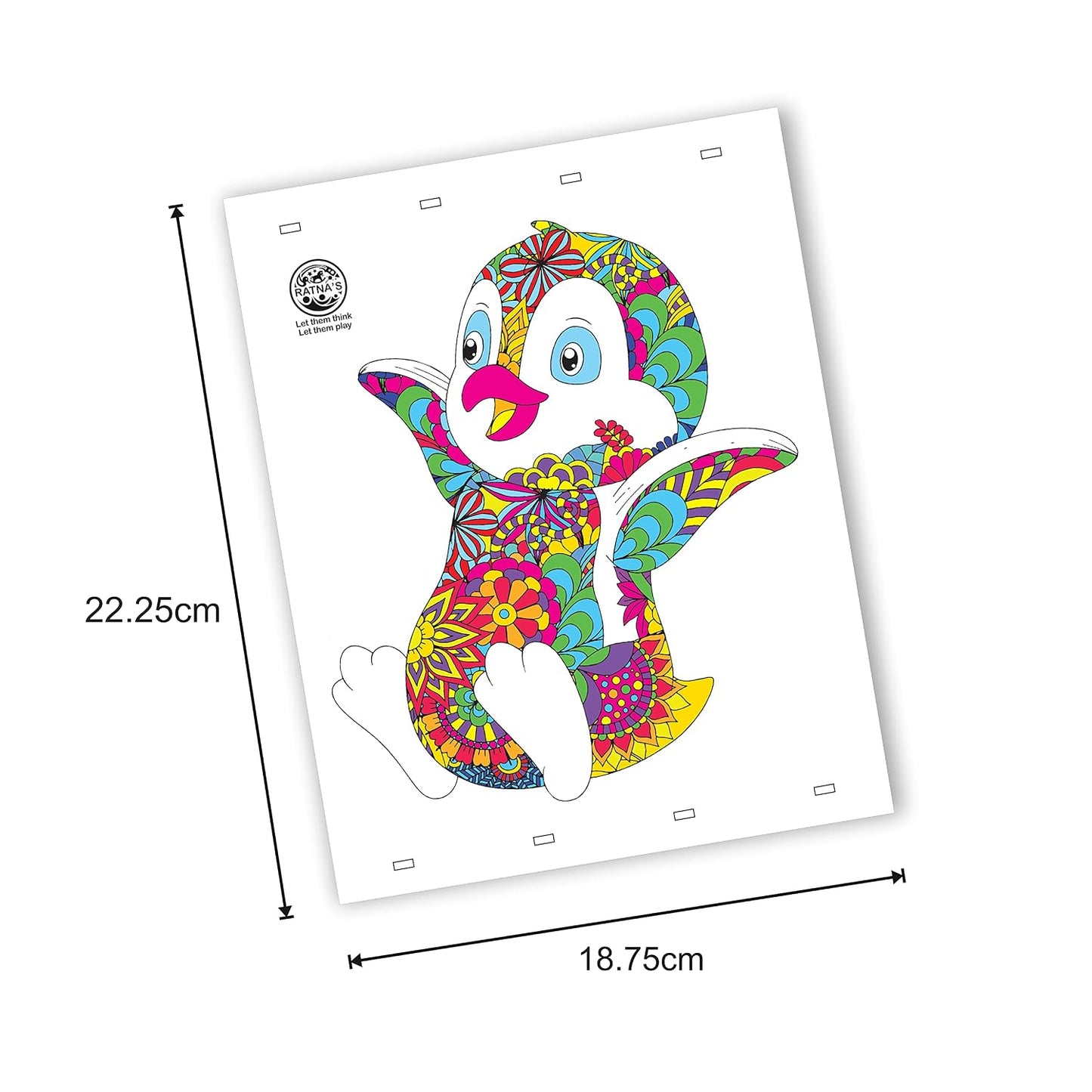 ratna's mandala art junior animals & birds the coloring kit