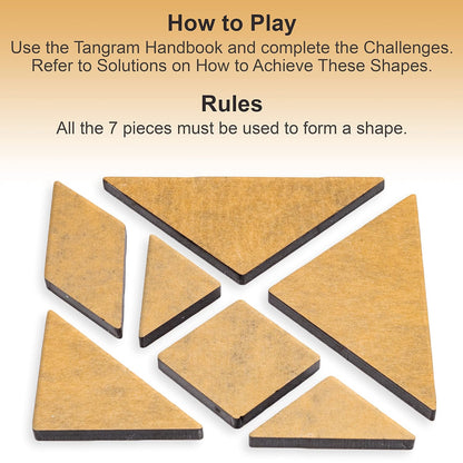 Tangram Puzzle 7 Pieces and 786 Patterns Educational Jigsaw Puzzle Game of Shapes for Mind Development of Kids