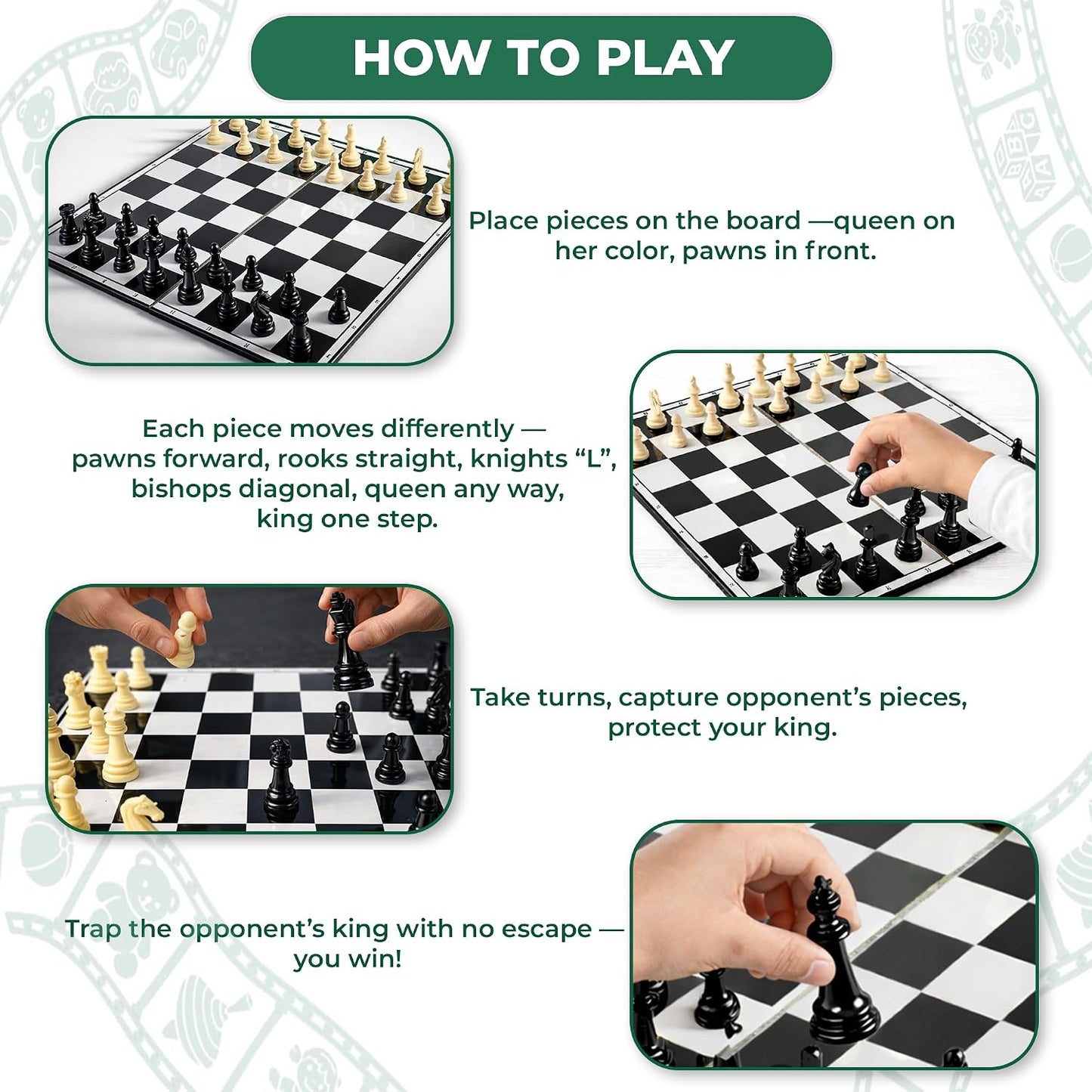 ratna's strategy game junior kings premium chess board set for kids with logical and strong mind to enhance their logical thinking and concentration