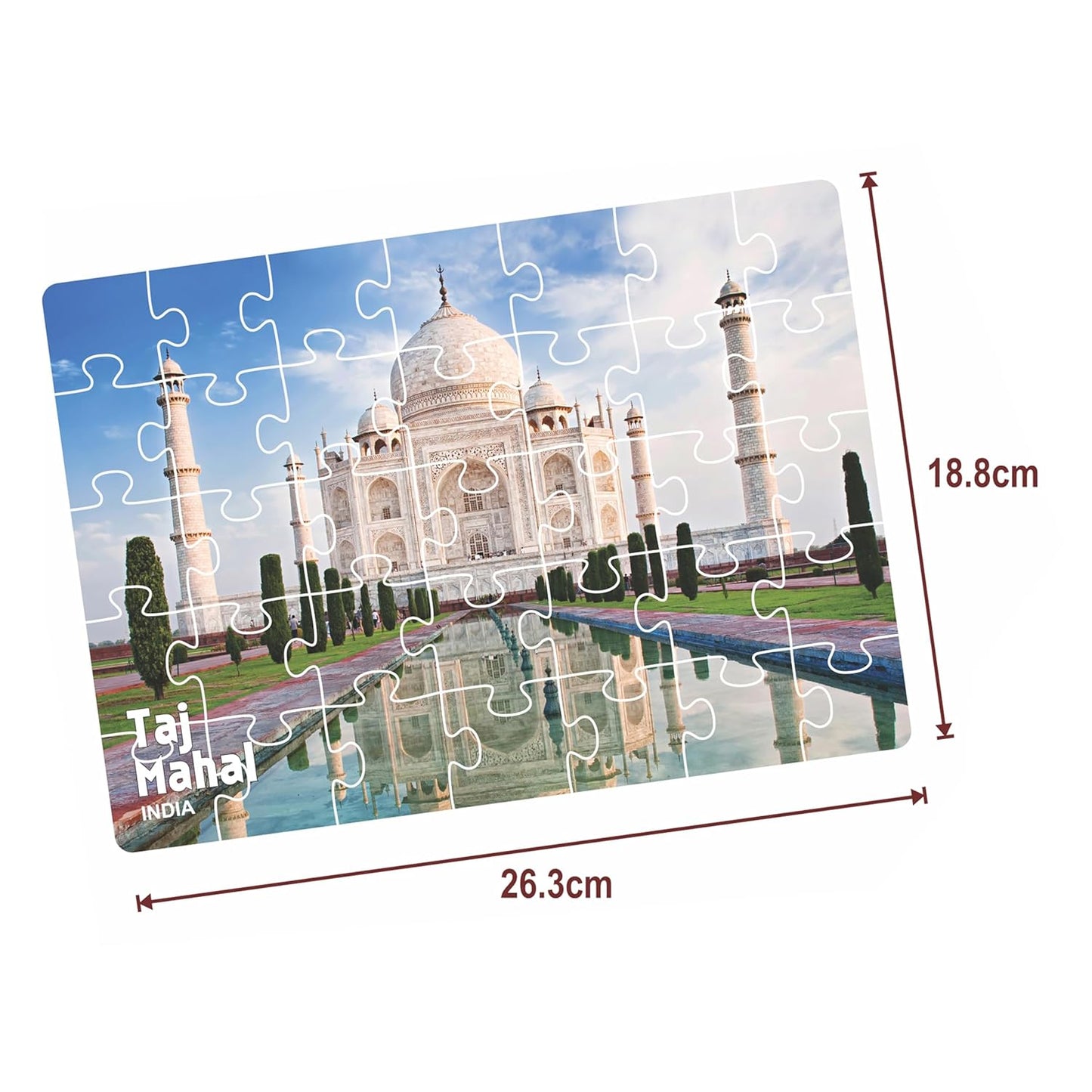 ratna's 7 wonders of the world jigsaw puzzle | 7 x 35 pieces different jigsaw puzzles size 26.3 x 18.8 cm with an information guide inside