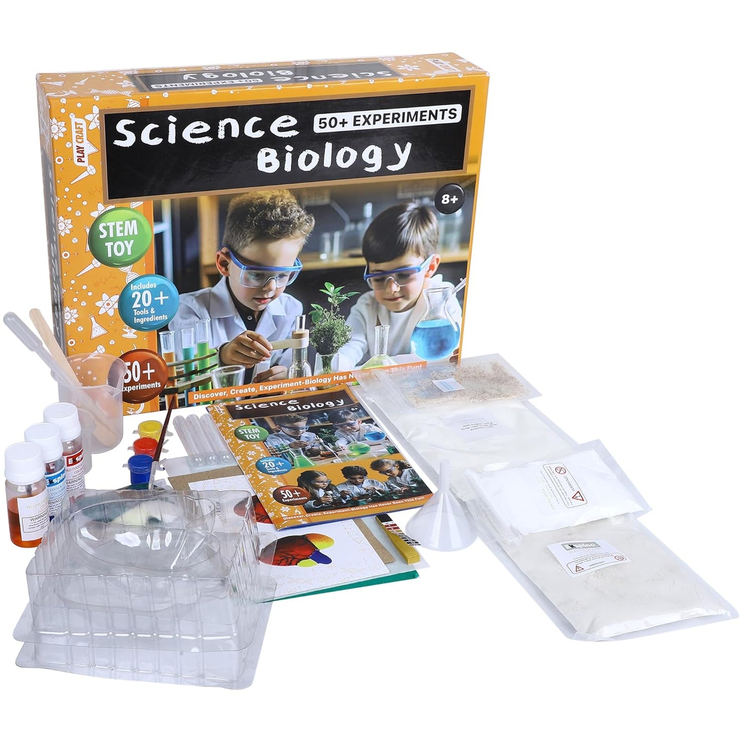 ekploe science biology | 50+ experiments for boys and girls science experiment toy kit for ages 8-14| stem learning educational toys | birthday gifts ideas for kids