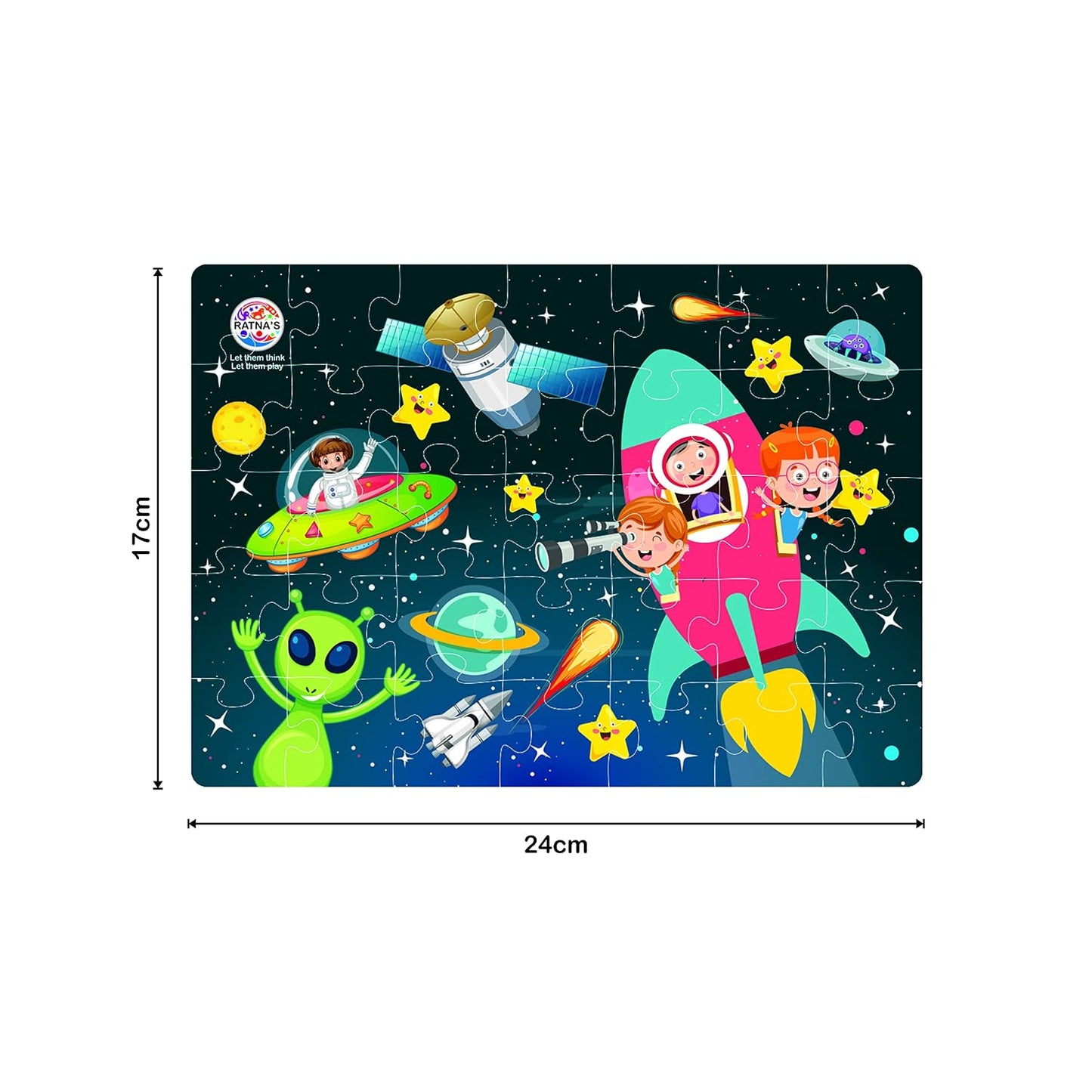 ratna's 4 in 1 space explorer jigsaw puzzle 140 pieces for kids. 4 jigsaw puzzles 35 pieces each