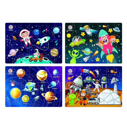 Ratna's 4 in 1 Space Explorer Jigsaw Puzzle 140 Pieces for Kids. 4 Jigsaw Puzzles 35 Pieces Each