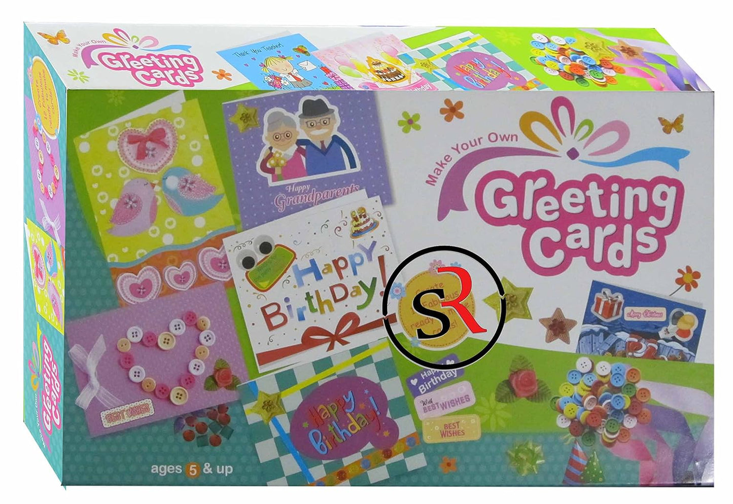 ekta diy craft kit 12 fabolous ready to make cards (multicolour)
