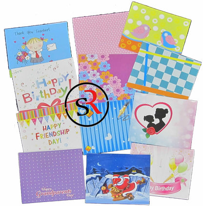 Ekta DIY Craft Kit 12 Fabolous Ready to Make Cards (Multicolour)