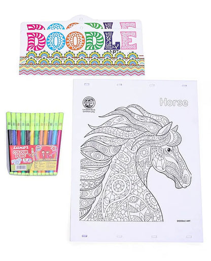 Ratnas Doodle Art Colouring Kit - Multicolour