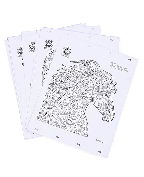 ratnas doodle art kids colouring kit - multicolour