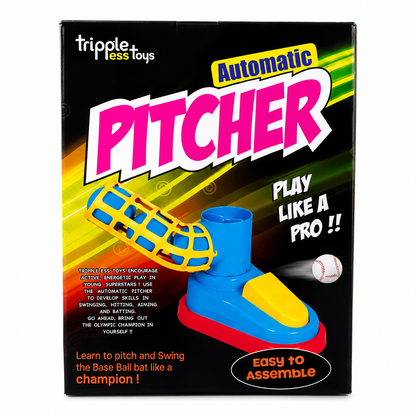 Automatic Pitcher Baseball Toy Set | Bat, Balls & Pitching Machine