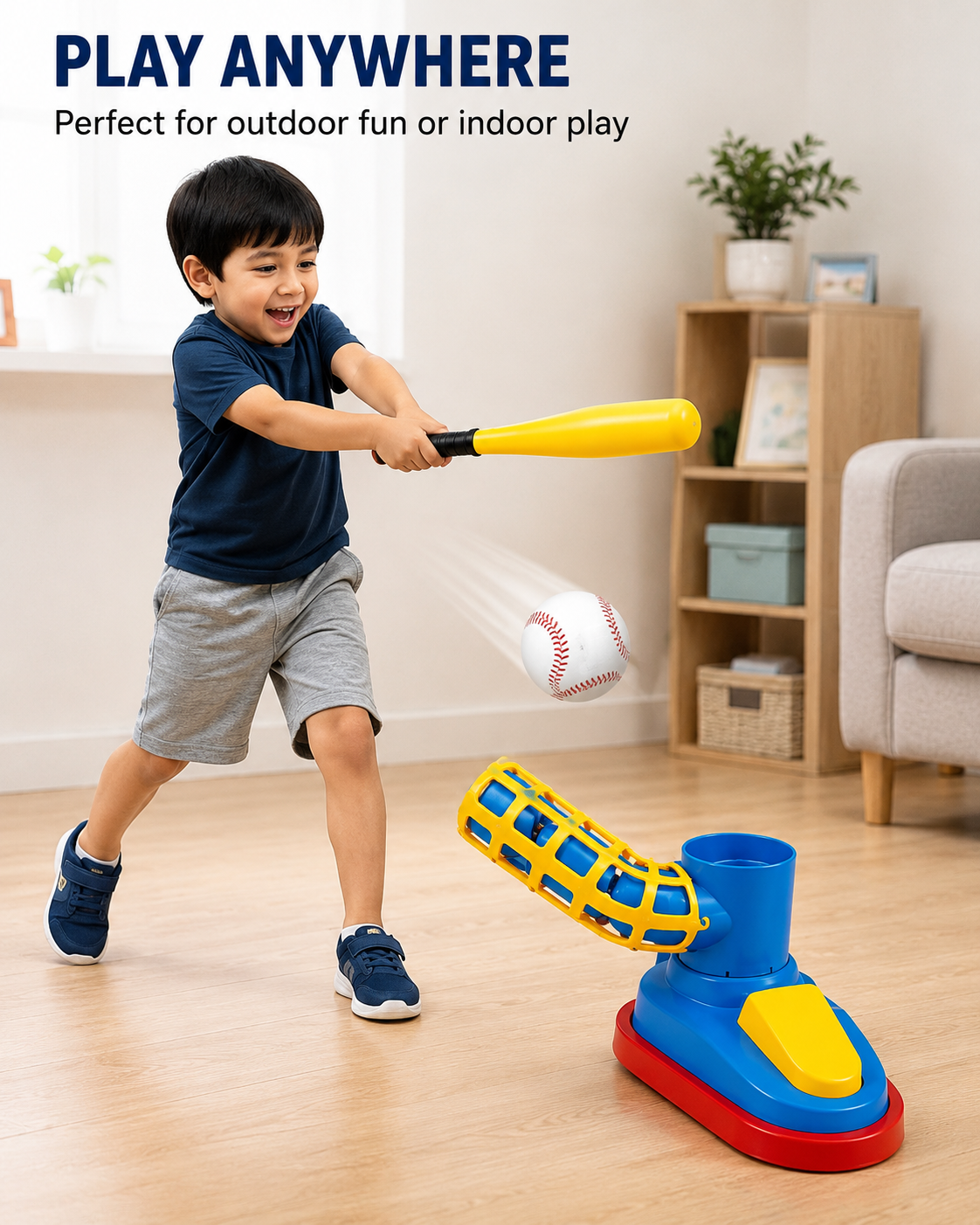 automatic pitcher baseball toy set | bat, balls & pitching machine