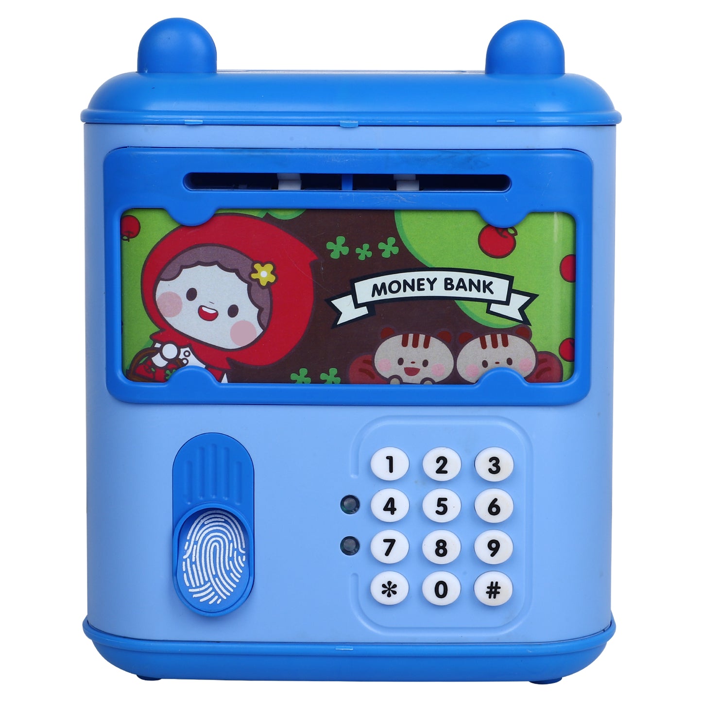 play craft 5 in 1 money bank with password & fingerprint sensor, blue, 3y+
