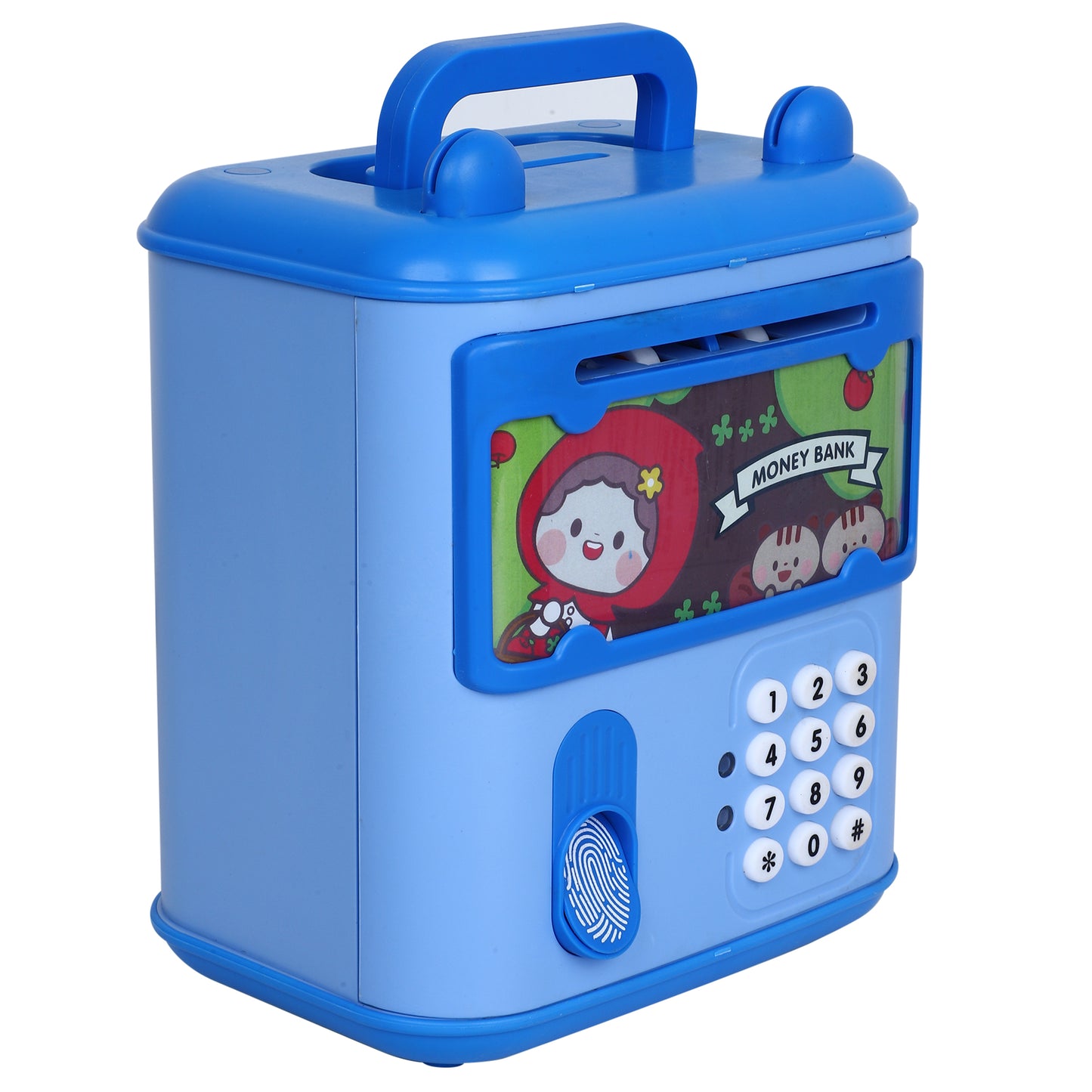 play craft 5 in 1 money bank with password & fingerprint sensor, blue, 3y+