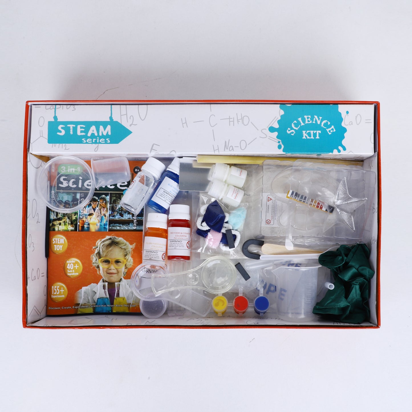 lay craft (eksploe) 3-in-1 science kit for kids (8+) | 155+ experiments | stem learning toy | biology, chemistry & physics lab set | diy educational science kit with 40 + tools & materials